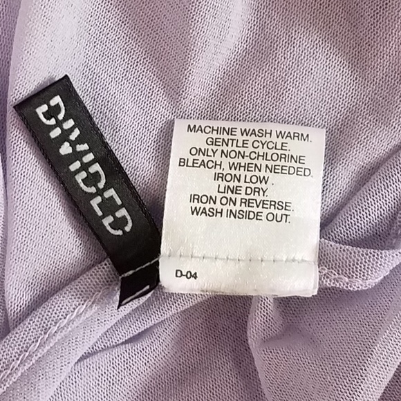 H & M Sheer Floral Purple Blouse Size 10 - Picture 6 of 8